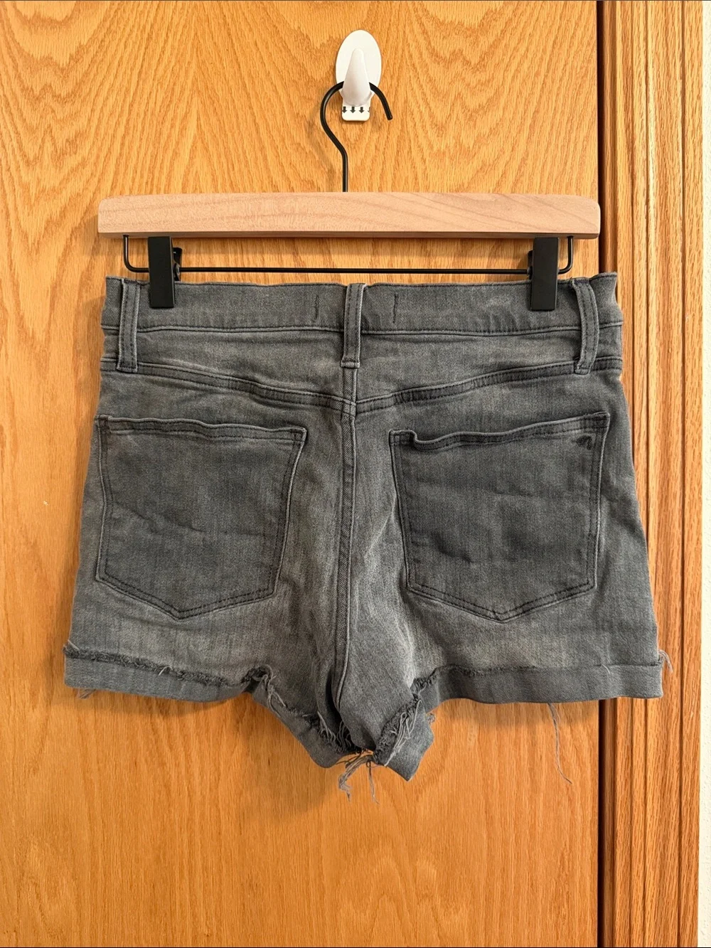 Madewell Distressed Gray Denim Shorts